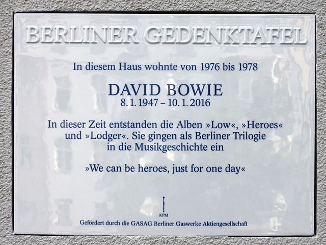 Photo: David Bowie's house plate